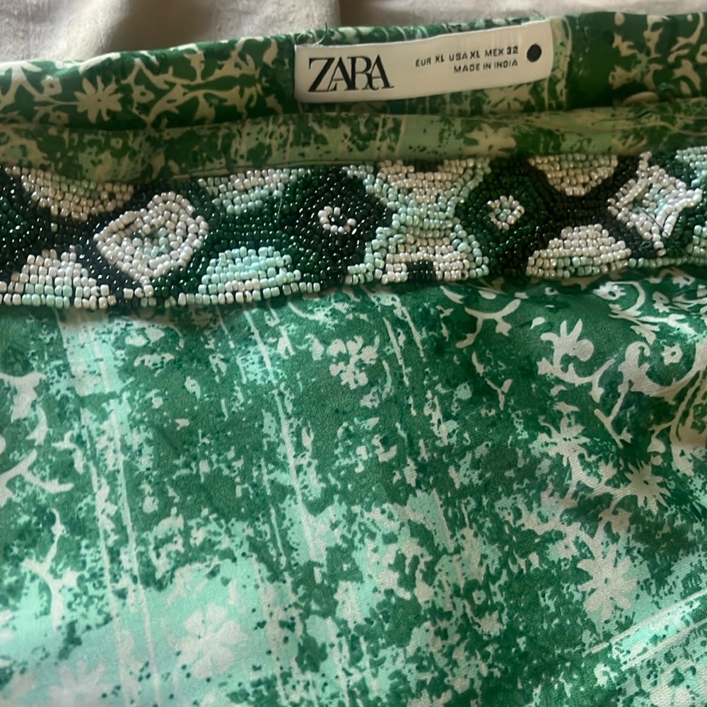 ZARA wrap around silky skirt . XL